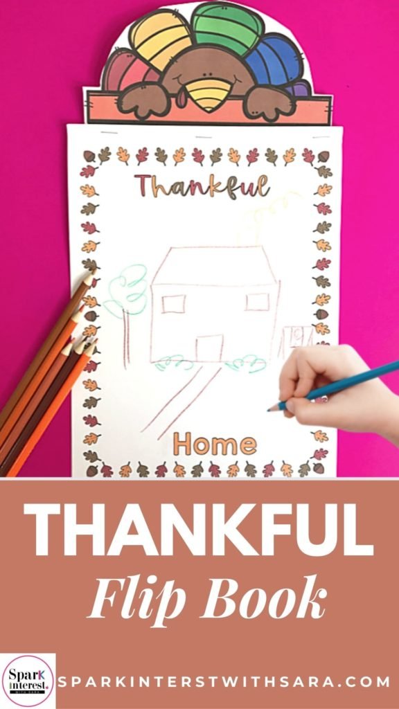 Image of thanksgiving flip book for preschoolers