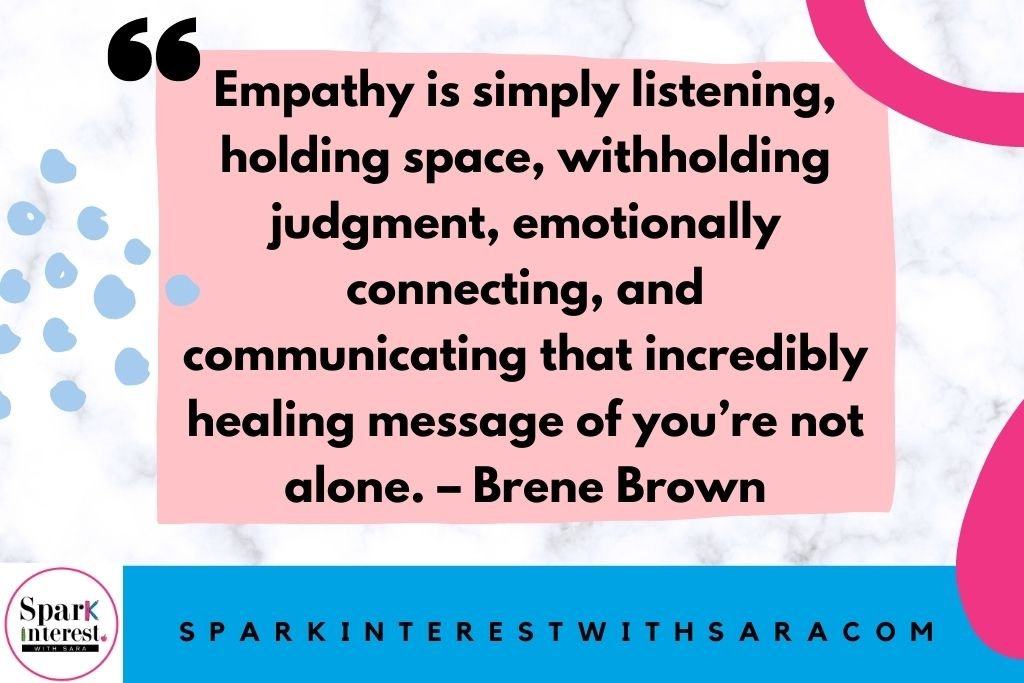 Quote from Brene Brown regarding empathy