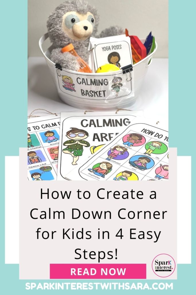 Blog post title for how to create a calm down corner in classroom