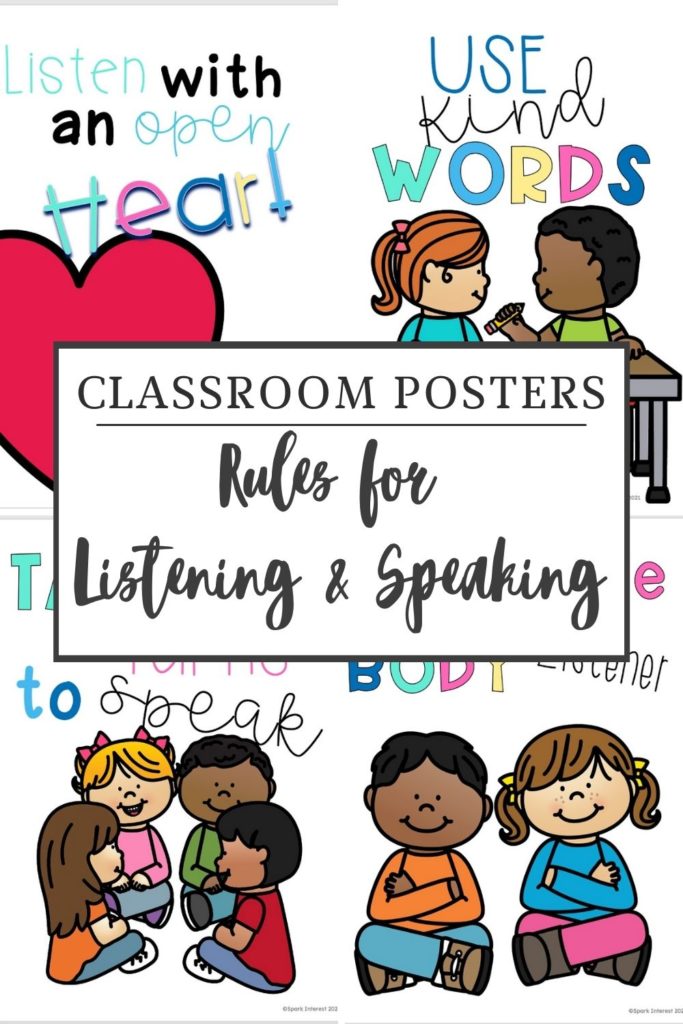 Image for listening and speaking rules posters