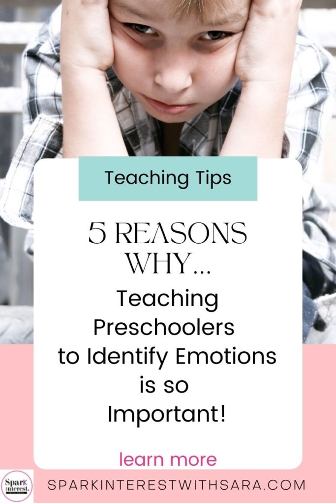 Blog post title image for 5 reasons why teaching preschoolers to identify emotions is so important
